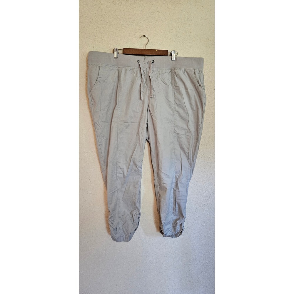 Torrid Womens 3X 22-24 Harbor Mist Grey Crop Pull On Stretch Poplin Skinny Pants